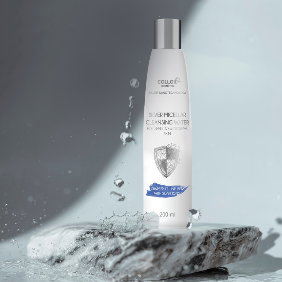 Micellar Water & Toner with Antioxidants & Silver Ions - Gentle Makeup Remover for Sensitive Skin
