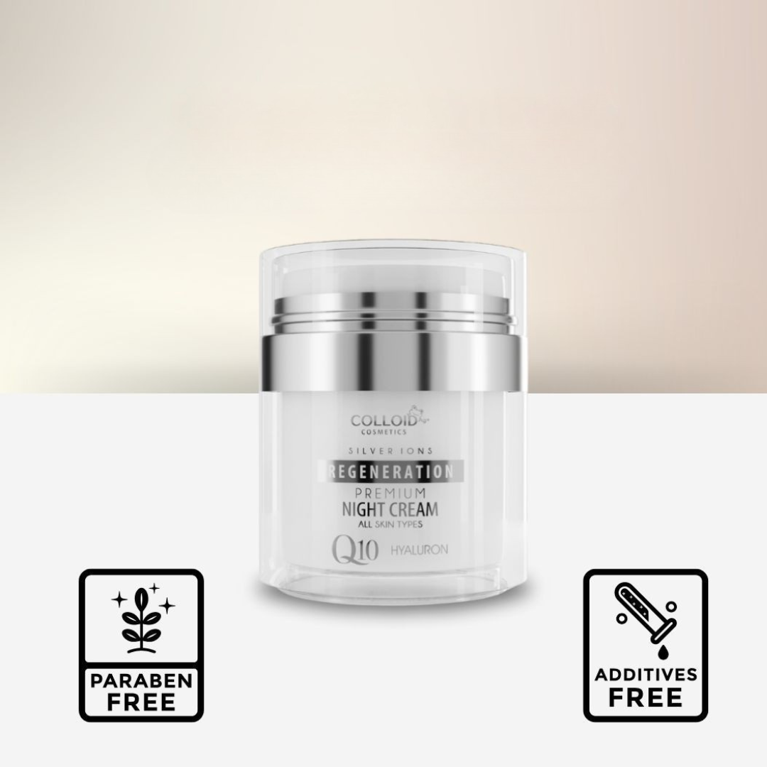 Night Cream with Q10, Natural Oils and Silver ions - Overnight Regeneration